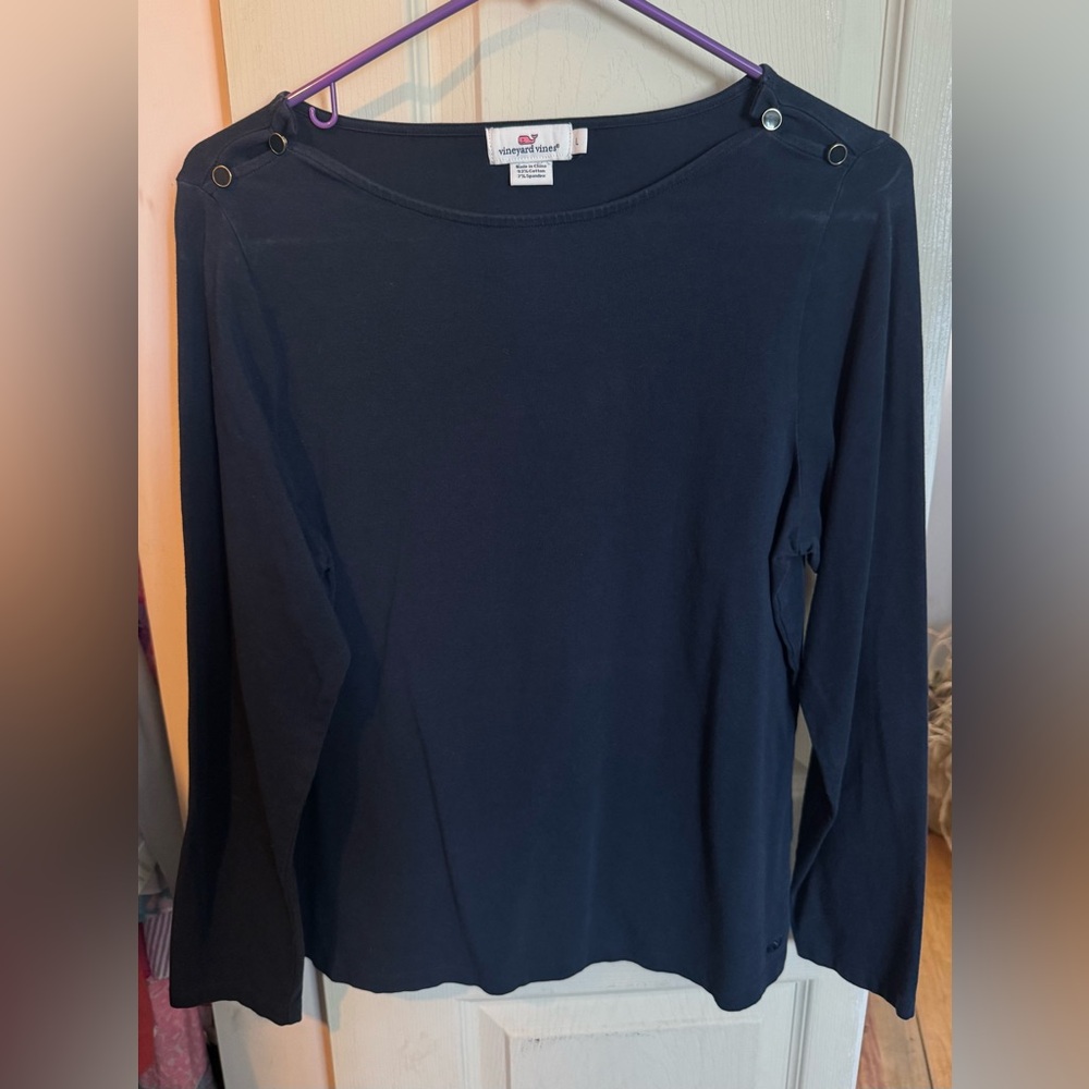 Vineyard Vines Dark Blue Long Sleeve Top